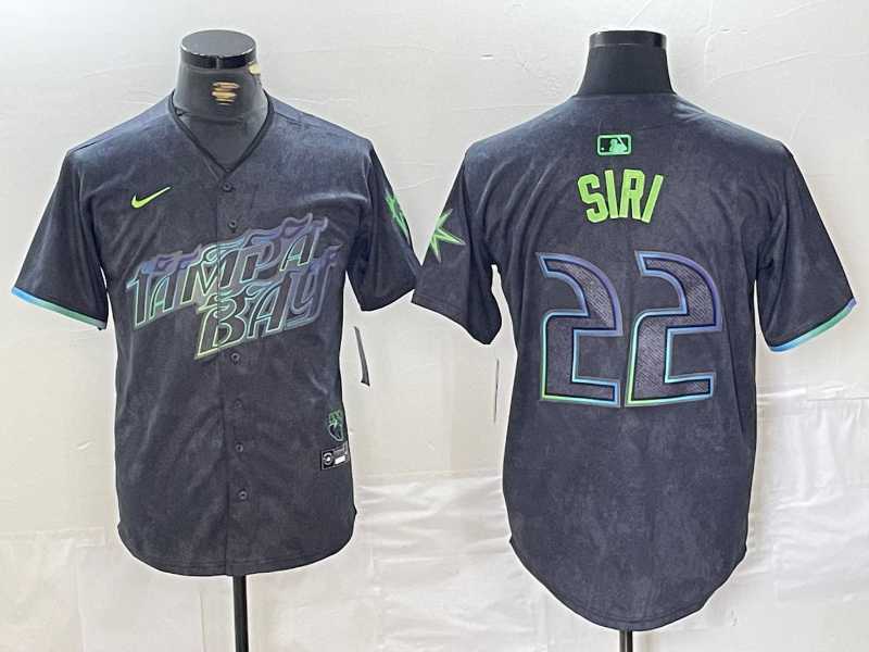 Men%27s Tampa Bay Rays #22 Jose Siri Charcoal 2024 City Connect Limited Stitched Jersey